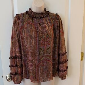 Ann Taylor Ruffle Detail Blouse